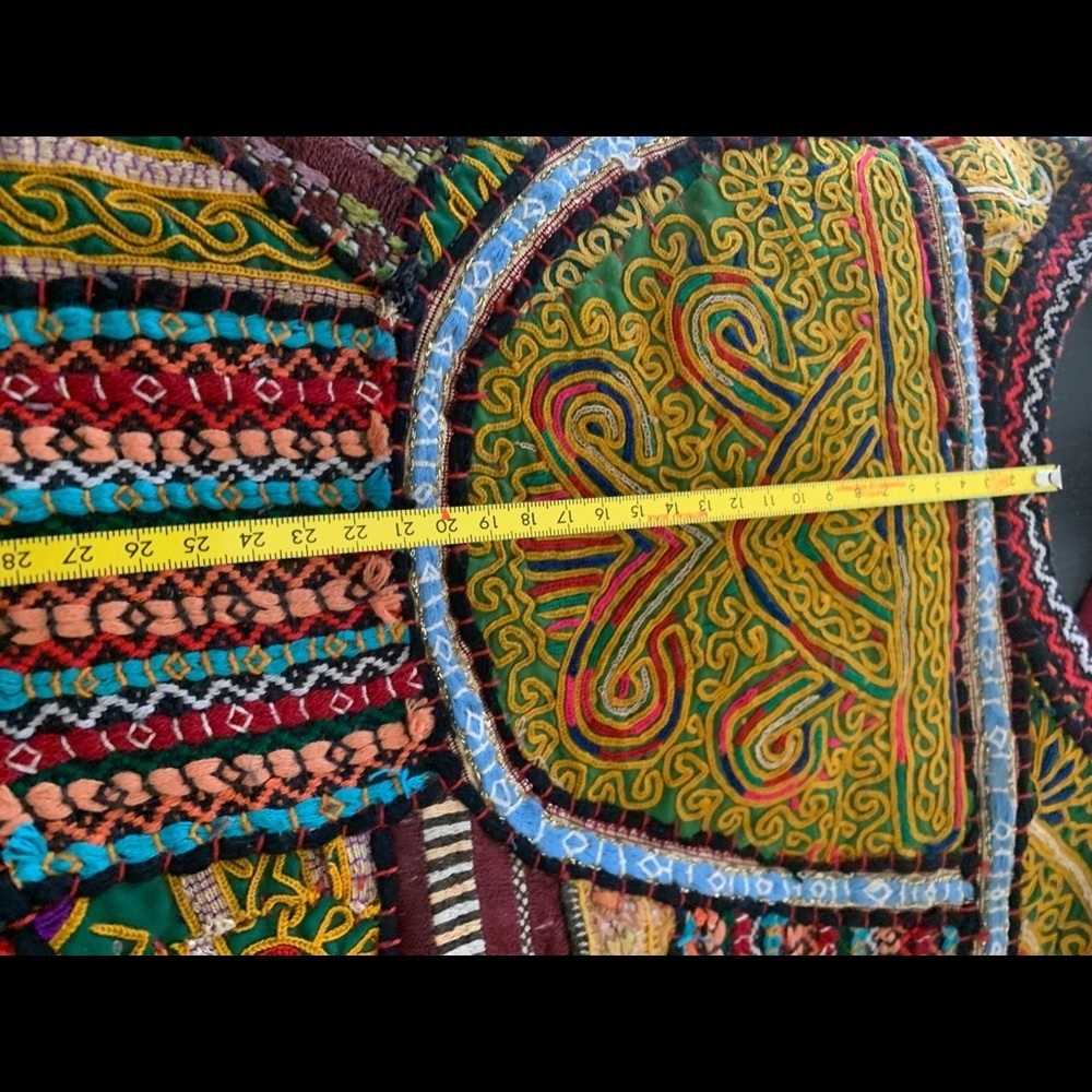 Embroidered Boho Indian Colorful Bag 20.4 Inch x 12.5 Inch Approx. - Picture 7 of 14